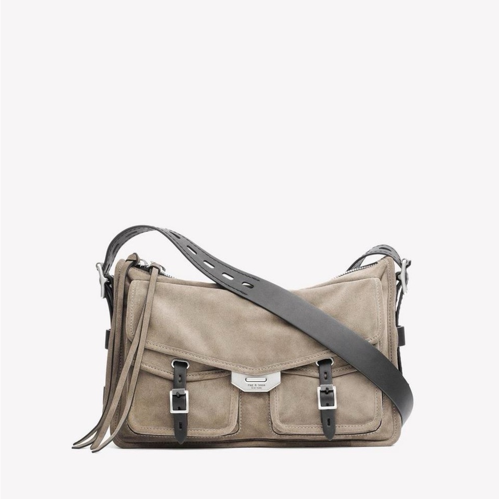 Rag & Bone Taupe and Black Crossbody Bag